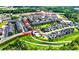 Aerial view showcasing Big Creek Greenway access, pool, nearby retail (Trader Joe's, Chick-fil-A) and surrounding neighborhood at 6645 Cortland Walk, Alpharetta, GA 30005
