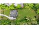 Aerial view of house with landscaped backyard at 885 Old Peachtree Ne Rd, Lawrenceville, GA 30043