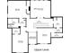 Upper level floor plan showcasing the layout with the bedrooms, bathrooms, media room, and foyer at 885 Old Peachtree Ne Rd, Lawrenceville, GA 30043