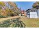Large backyard with mature trees, lawn and partial view of house at 2103 Columbia Dr, Decatur, GA 30032