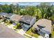 An aerial view of homes showcasing the well-manicured lawns and neighborhood at 704 Chipping Sparrow St, Canton, GA 30115