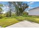 Expansive backyard featuring lush green grass and mature trees along the perimeter at 704 Chipping Sparrow St, Canton, GA 30115