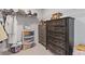 Organized walk-in closet features shelving, dresser, and ample storage space at 704 Chipping Sparrow St, Canton, GA 30115