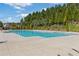 A large pool with a concrete deck and landscaping at 704 Chipping Sparrow St, Canton, GA 30115