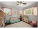 Playroom with pink accents and hardwood floors at 283 Norton Se Cir, Smyrna, GA 30082