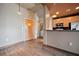 Modern kitchen with stainless steel appliances and hardwood flooring throughout at 943 Peachtree Ne St # 1010, Atlanta, GA 30309