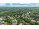 Aerial view of a serene, tree-lined neighborhood showcasing beautiful homes in lush surroundings at 120 Burford Holw, Alpharetta, GA 30022