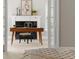 Cozy home office featuring a built-in fireplace and stylish decorations at 120 Burford Holw, Alpharetta, GA 30022