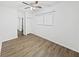 Comfortable bedroom with hardwood floors and a ceiling fan at 2896 Toney Dr, Decatur, GA 30032
