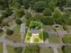 Aerial view of a residential property showcasing its location within a tree-lined neighborhood at 3890 Cherrydale Se Ln, Smyrna, GA 30082