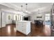 Bright kitchen with white cabinetry, stainless steel appliances, and a large center island at 3890 Cherrydale Se Ln, Smyrna, GA 30082