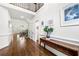 Bright foyer boasts hardwood floors, soaring ceilings, and a view of the dining area at 4503 Woodhaven Ne, Marietta, GA 30067
