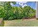 Well-maintained backyard with a lush green lawn and a charming wooden deck for outdoor enjoyment at 5960 Bridge Stone Ct, Cumming, GA 30028