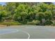 Community basketball court surrounded by trees and greenery, promoting an active lifestyle at 5960 Bridge Stone Ct, Cumming, GA 30028