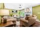 Cozy living room with plush sofas, a fireplace, and a modern ceiling fan, offering a comfortable and inviting atmosphere at 220 Hillswick Ct, Atlanta, GA 30328