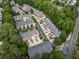 Beautiful aerial view of townhomes surrounded by lush greenery at 4306 Laurel Creek Se Ct, Smyrna, GA 30080