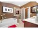 Bathroom features a soaking tub and a separate glass-enclosed shower at 4306 Laurel Creek Se Ct, Smyrna, GA 30080