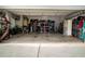 Well-organized garage with ample storage space and room for multiple vehicles and equipment at 62 Presley Farm Pkwy, Rockmart, GA 30153