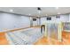 Basement bar area with comfortable stool seating, rug, and open layout at 2334 Fisher Dr, Loganville, GA 30052