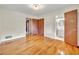 Bedroom with hardwood floors and access to closet and bathroom at 3089 Ranlo Dr, Atlanta, GA 30340