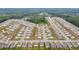 Expansive view of a residential area with uniform homes, set within a green landscape, highlighting community living and neighborhood design at 3828 Ramsay Pass, Loganville, GA 30052