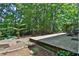 Picture of the backyard featuring a wooden deck and wooded landscape at 3067 Nuptial Ln, Lawrenceville, GA 30044