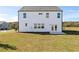 Backyard exterior showcasing a two-story home with white siding and a spacious yard at 736 Ocmulgee Xing, Locust Grove, GA 30248