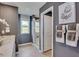 Modern bathroom with double vanity, walk-in shower and tile floor at 516 Altamaha Ct, Locust Grove, GA 30248