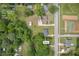 Aerial view of the property showing the home's location on a 0.62-acre lot in Oxford, GA at 405 Emory St, Oxford, GA 30054