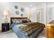 Comfortable bedroom with an inviting bed, side table, stylish decor, and a glimpse of the ensuite bathroom at 371 Grant Se Cir # 1823, Atlanta, GA 30315