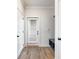 Functional mudroom with direct access to the outside and built-in bench seating at 4191 Hosch Reserve Dr, Buford, GA 30519