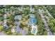 Aerial shot of neighborhood amenities including pool, tennis courts, clubhouse, and playground at 2022 Maple Ridge Nw Dr, Acworth, GA 30101