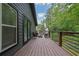 Spacious back deck with lovely railings and wooded views, ideal for entertaining or relaxing outdoors at 3165 Brookview Dr, Marietta, GA 30068