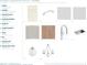 Image shows kitchen design selections with cabinets, hardware, countertop, backsplash, faucet, and lighting at 4850 Summerchase Ln, Cumming, GA 30028