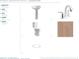 Powder room design selections with pedestal sink, faucet, toilet, and flooring at 4850 Summerchase Ln, Cumming, GA 30028