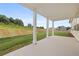 Covered back porch with scenic yard views at 648 Kimberwick Dr, Locust Grove, GA 30248