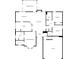 Detailed first floor plan showing the layout of the home's main level including kitchen, bedrooms, and living areas at 2700 White Blossom Ln, Suwanee, GA 30024