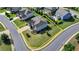 Aerial view of a home with a well-manicured lawn, and a property outline showcasing the lot size at 7575 Old Camp Lndg, Cumming, GA 30040
