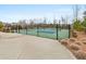 Well-maintained tennis court with a green playing surface and black chain link fence at 7575 Old Camp Lndg, Cumming, GA 30040