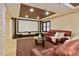 Finished basement media room offering projector screen and comfortable seating at 818 Forest Path Ln, Alpharetta, GA 30022