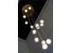 Stylish hanging chandelier with lights that provide a modern and elegant touch to the home at 818 Forest Path Ln, Alpharetta, GA 30022