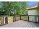 Spacious back deck overlooking the lush green backyard at 2074 Hilburn Se Dr, Atlanta, GA 30316