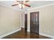 Bedroom with hardwood floors and double door closet at 2074 Hilburn Se Dr, Atlanta, GA 30316