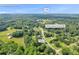 Aerial view of home near I-85, showing community with mature trees and Union Grove Church Rd at 483 Glen Terrace Rd, Auburn, GA 30011