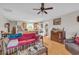 Open living area with hardwood floors adjacent to the kitchen at 483 Glen Terrace Rd, Auburn, GA 30011