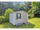 A metal sided outdoor storage shed offering a secure place for tools and garden supplies at 483 Glen Terrace Rd, Auburn, GA 30011