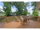 Spacious deck with room for seating surrounded by trees and lush green grass at 1972 Wingate Rd, Chamblee, GA 30341