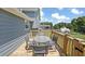 Outdoor deck area with a table and chairs, perfect for enjoying the backyard view at 37 Faithful Dr, Temple, GA 30179