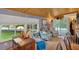 Cozy living room with seating, wooden ceiling, and view of the outdoors at 5400 Kings Camp Rd Se #C1 Se Rd, Acworth, GA 30102