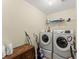 Laundry room featuring modern washer and dryer units at 3235 Avondale Pkwy, Powder Springs, GA 30127